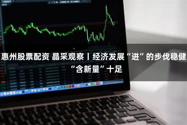 惠州股票配资 晶采观察丨经济发展“进”的步伐稳健  “含新量”十足