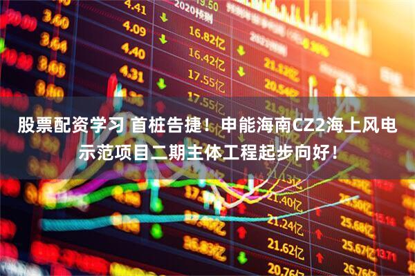 股票配资学习 首桩告捷！申能海南CZ2海上风电示范项目二期主体工程起步向好！